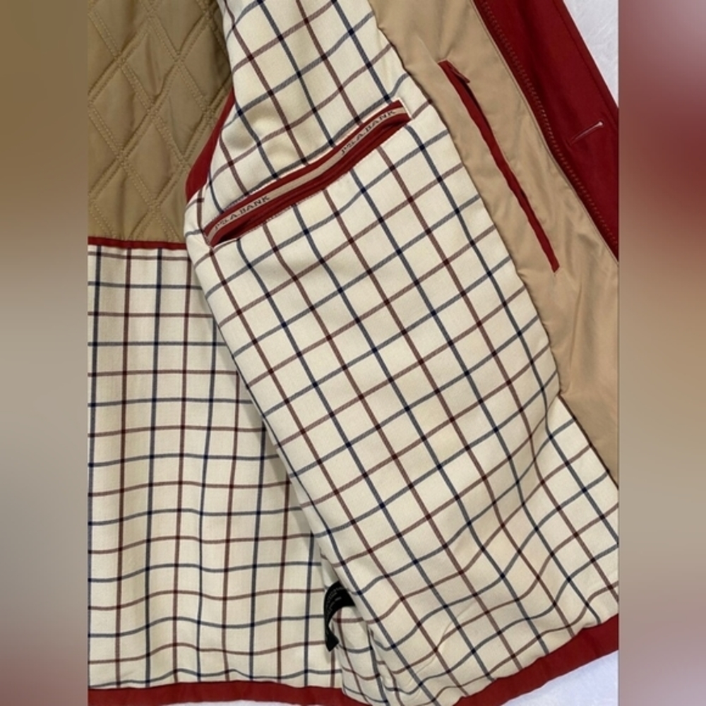 MENS JOS.‎ A. BANK RED ZIP-UP LINED/ INSULATED VEST JACKET SIZE XL - Picture 6 of 7